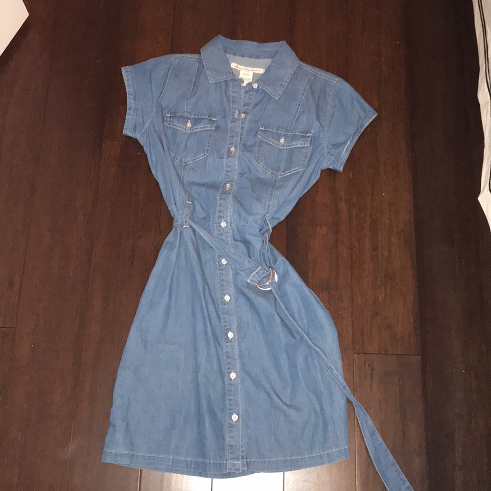 faux denium  dress